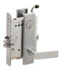 Schlage L9092RELEU 01L RX Electrically Unlocking or Locking Outside Cylinder and Outside Lever Mortise Lock with 01 Lever and L Escutcheon with Full Size Interchangeable Core & RX Switch