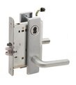 Schlage L9092JELEU 02N RX Electrically Unlocking or Locking Outside Cylinder and Outside Lever Mortise Lock with 02 Lever and N Escutcheon without Full Size Interchangeable Core & RX Switch