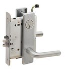 Schlage L9092RELEU 02L RX Electrically Unlocking or Locking Outside Cylinder and Outside Lever Mortise Lock with 02 Lever and L Escutcheon with Full Size Interchangeable Core & RX Switch