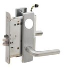 Schlage L9092LELEU 02L RX Electrically Unlocking or Locking Outside Cylinder and Outside Lever Mortise Lock with 02 Lever and L Escutcheon Less Standard Cylinder with RX Switch