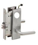 Schlage L9092LELEU 02N Electrically Unlocking or Locking Outside Cylinder and Outside Lever Mortise Lock with 02 Lever and N Escutcheon Less Standard Cylinder