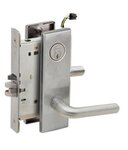Schlage L9092RELEU 02N RX Electrically Unlocking or Locking Outside Cylinder and Outside Lever Mortise Lock with 02 Lever and N Escutcheon with Full Size Interchangeable Core & RX Switch