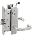 Schlage L9092RELEU 03L RX Electrically Unlocking or Locking Outside Cylinder and Outside Lever Mortise Lock with 03 Lever and L Escutcheon with Full Size Interchangeable Core & RX Switch