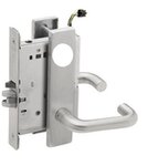 Schlage L9092LELEU 03L RX Electrically Unlocking or Locking Outside Cylinder and Outside Lever Mortise Lock with 03 Lever and L Escutcheon Less Standard Cylinder with RX Switch