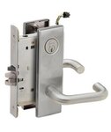 Schlage L9092RELEU 03N RX Electrically Unlocking or Locking Outside Cylinder and Outside Lever Mortise Lock with 03 Lever and N Escutcheon with Full Size Interchangeable Core & RX Switch