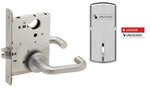 Schlage L9040 03B ISLOC Bath/Bedroom Privacy Mortise Lock with 03 Lever and B Rose with Inside Locked/Unlocked Indicator
