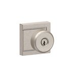 Schlage F51BWE/ULD Bowery Keyed Entry Knobset with Upland Decorative Rosette