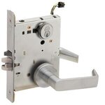 Schlage L9092RELEU 06B RX Electrically Unlocking or Locking Outside Cylinder and Outside Lever Mortise Lock with 06 Lever and B Rose with Full Size Interchangeable Core & RX Switch