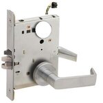 Schlage L9092LELEU 06B RX Electrically Unlocking or Locking Outside Cylinder and Outside Lever Mortise Lock with 06 Lever and B Rose Less Standard Cylinder with RX Switch