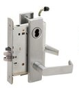 Schlage L9092JELEU 06L RX Electrically Unlocking or Locking Outside Cylinder and Outside Lever Mortise Lock with 06 Lever and L Escutcheon without Full Size Interchangeable Core & RX Switch