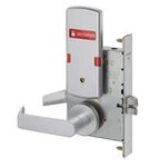 Schlage L9040 06B OSOCC Bath/Bedroom Privacy Mortise Lock with 06 Lever and B Rose with Outside Occupied/Vacant Indicator