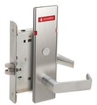 Schlage L9040 06N OSOCC Bath/Bedroom Privacy Mortise Lock with 06 Lever and N Escutcheon with Outside Occupied/Vacant Indicator