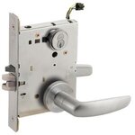 Schlage L9092RELEU 07B RX Electrically Unlocking or Locking Outside Cylinder and Outside Lever Mortise Lock with 07 Lever and B Rose with Full Size Interchangeable Core & RX Switch