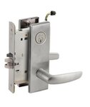 Schlage L9092RELEU 07N RX Electrically Unlocking or Locking Outside Cylinder and Outside Lever Mortise Lock with 07 Lever and N Escutcheon with Full Size Interchangeable Core & RX Switch