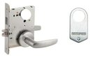 Schlage L9496L 07B Privacy with Deadbolt and Occupancy Indicator Mortise Lock with 07 Lever and B Rose Less Standard Cylinder