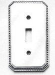 Omnia 8004/S Single Toggle Switch Plate with Beaded Edge