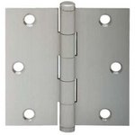Schlage Ives S3P1010FRP 3-1/2 Inch x 3-1/2 Inch Steel Hinge with Square Corners (3 Pack)