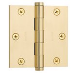 Baldwin 1035.I Estate 3.5 Inch x 3.5 Inch Solid Brass Full Mortise Hinge with Square Corners (Sold Each)