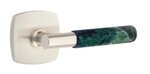 Emtek T-Bar Green Marble 5306 Select Brass Full Dummy Leverset with Urban Modern Rosette product
