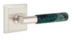 Emtek T-Bar Green Marble 8531 SD Select Brass Single Dummy Lever with Quincy Rosette for Left Handed Doors product