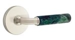 Emtek R-Bar Green Marble 5109 Select Brass Passage Leverset with Disk Rosette for Right Handed Doors product