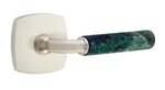 Emtek R-Bar Green Marble 5316 Select Brass Passage Leverset with Urban Modern Rosette for Left Handed Doors product