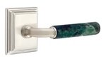 Emtek R-Bar Green Marble 8261 Select Brass Privacy Leverset with Wilshire Rosette for Right Handed Doors product