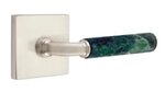 Emtek R-Bar Green Marble 5050 SD Select Brass Single Dummy Lever with Square Rosette for Left Handed Doors product