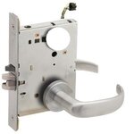 Schlage L9092LELEU 17A Electrically Unlocking or Locking Outside Cylinder and Outside Lever Mortise Lock with 17 Lever and A Rose Less Standard Cylinder