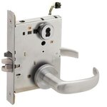 Schlage L9092BELEU 17A RX Electrically Unlocking or Locking Outside Cylinder and Outside Lever Mortise Lock with 17 Lever and A Rose without Small Format Interchangeable Core & RX Switch