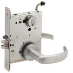 Schlage L9092RELEU 17A RX Electrically Unlocking or Locking Outside Cylinder and Outside Lever Mortise Lock with 17 Lever and A Rose with Full Size Interchangeable Core & RX Switch