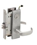 Schlage L9092RELEU 17N RX Electrically Unlocking or Locking Outside Cylinder and Outside Lever Mortise Lock with 17 Lever and N Escutcheon with Full Size Interchangeable Core & RX Switch