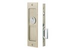 Emtek 2123 Sandcast Bronze Rustic Modern Keyed Pocket Door Mortise Lock for 2-1/8&quot; Thick Doors