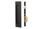 Emtek 2126 Sandcast Bronze Rustic Modern Dummy Pocket Door Mortise Lock for 1-3/4&quot; Thick Doors