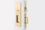 Emtek 2153 Narrow Modern Rectangular Keyed Pocket Door Mortise Lock