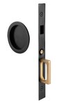 Emtek 2176 Round Dummy Pocket Door Mortise Lock for 1-3/4