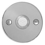 Emtek 2458 Brass Doorbell Button with Disk Rosette