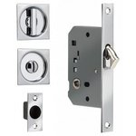 Omnia 3911S Solid Brass Sliding Door Lock - Square