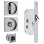 Omnia 3911 Stainless Steel Sliding Door Lock - Square