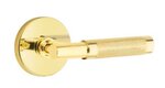 Emtek T-Bar Knurled 5109 Select Brass Passage Leverset with Disk Rosette for Right Handed Doors product