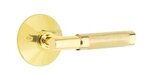 Emtek T-Bar Knurled 5057 Select Brass Full Dummy Leverset with Modern Rosette product