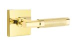 Emtek T-Bar Knurled 5050 Select Brass Full Dummy Leverset with Square Rosette product