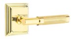 Emtek T-Bar Knurled 8561 SD Select Brass Single Dummy Lever with Wilshire Rosette for Left Handed Doors product