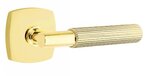 Emtek T-Bar Straight Knurled 5316 Select Brass Passage Leverset with Urban Modern Rosette for Right Handed Doors product