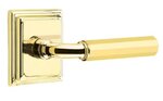 Emtek R-Bar Faceted 8561 SD Select Brass Single Dummy Lever with Wilshire Rosette for Right Handed Doors product