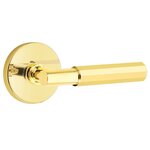 Emtek T-Bar Faceted 5059 SD Select Brass Single Dummy Lever with Disk Rosette for Right Handed Doors product