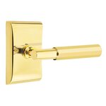 Emtek T-Bar Faceted 5111 Select Brass Passage Leverset with Neos Rosette for Right Handed Doors product