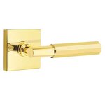 Emtek T-Bar Faceted 5050 Select Brass Full Dummy Leverset with Square Rosette product