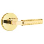 Emtek L-Square Hammered 5059 SD Select Brass Single Dummy Lever with Disk Rosette for Left Handed Doors product