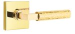 Emtek L-Square Hammered 5110 Select Brass Passage Leverset with Square Rosette for Left Handed Doors product